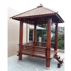 Jual Gazebo Minimalis Kayu Glugu Kelapa