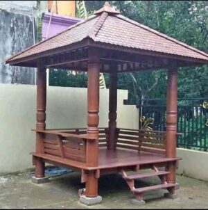 jual gazebo kayu glugu model minimalis