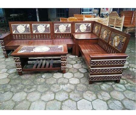 jual kursi sudut minimalis kayu jati