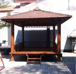 Gazebo Sederhana Kayu Glugu