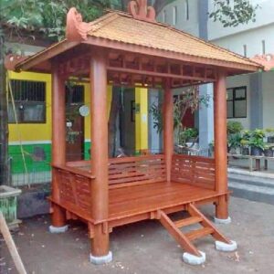 Gazebo Taman Minimalis Kayu Glugu