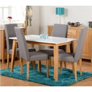 Set Meja Makan Kayu Jati Modern