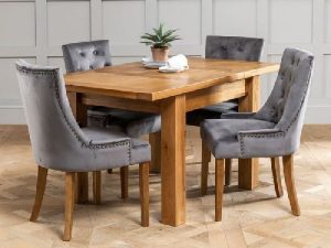 Set Meja Makan Kayu Jati Modern