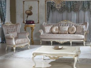 Set Kursi Mewah Klasik Model Sofa