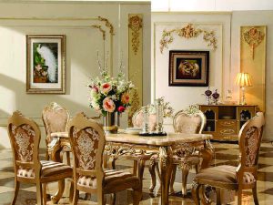 Meja Makan Mewah Klasik Elegant