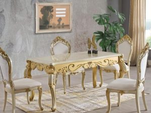 Set Meja Makan Mewah Ukiran