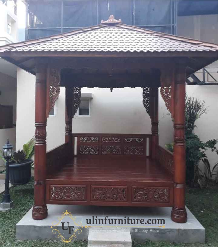 Jual Gazebo Kayu Jati Ukir Klasik