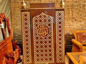Mimbar Masjid Sukoharjo Minimalis Jati