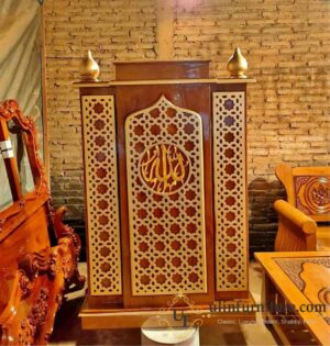 Mimbar Masjid Sukoharjo Minimalis Jati
