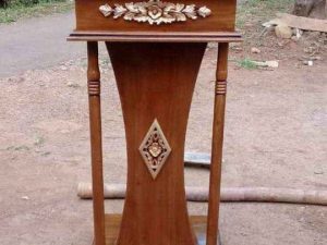 Podium Pidato Minimalis Kayu Jati