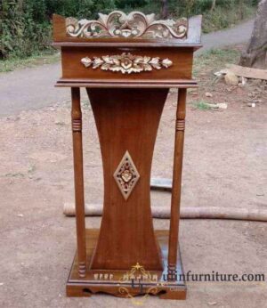 Podium Pidato Minimalis Kayu Jati