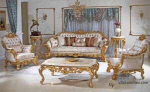 Set Sofa Tamu Mewah Klasik Ukiran