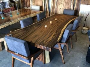 Jual Meja Makan Trembesi Kursi Jok Modern