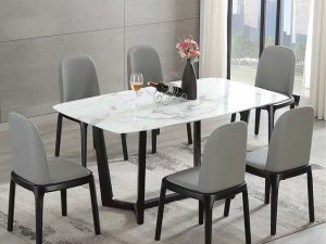 Set Meja Makan Marmer Minimalis BSD City