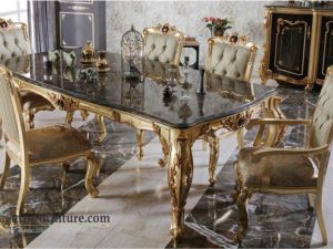 Set Meja Makan Mewah Klasik Luxury