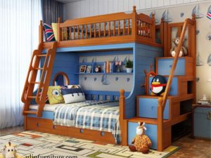 Tempat Tidur Tingkat Minimalis Jati Multifungsi