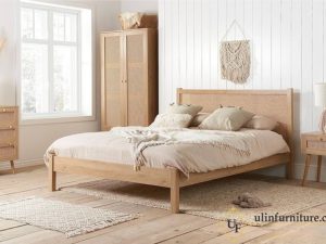 Kamar Set Jati Minimalis Kombinasi Rotan