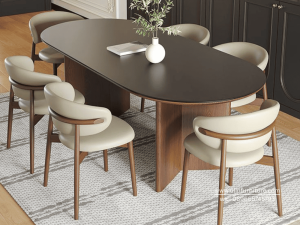 Meja Makan Set Minimalis Modern Kursi Jati