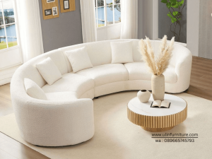 Sofa Tamu Minimalis Modern Lengkung Terbaru