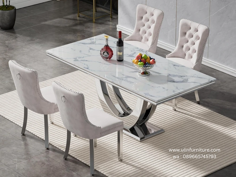 Meja Makan Stainless Minimalis Modern