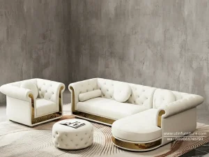 Sofa Tamu Chesterfield Minimalis Mewah Modern