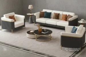 Sofa Tamu Stainless Desain Minimalis Mewah