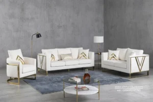 Set Kursi Sofa Stainless Gold Mewah Jakarta