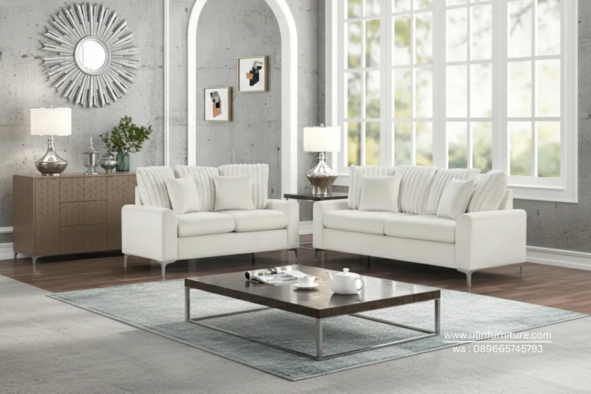 Sofa Kursi Tamu Minimalis Kaki Stainless