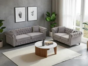 Sofa Tamu Chesterfield Minimalis Modern