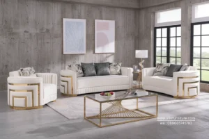 Sofa Tamu Mewah Stainless Luxury Minerva