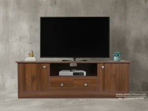 Meja Buffet TV Kayu Jati Minimalis Natural