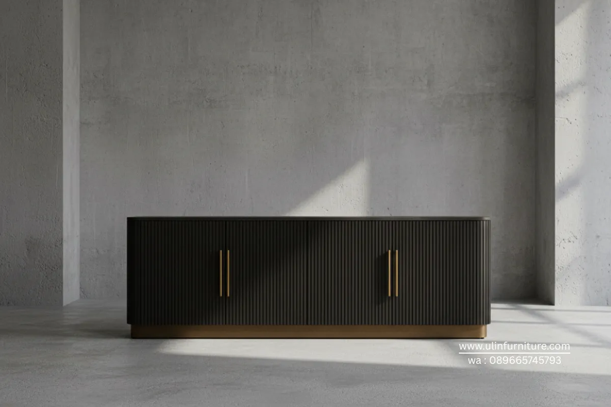 Meja Buffet TV Minimalis Top Marmer