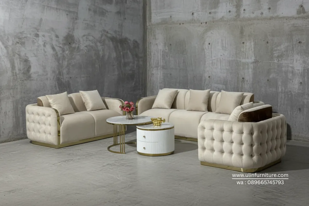 Set Sofa Tamu Stainless Modern Jakarta Selatan