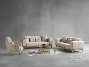 Sofa Tamu Stainless Mewah Desain Modern Terbaru