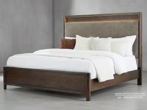 Tempat Tidur Kayu Jati Desain Minimalis Modern