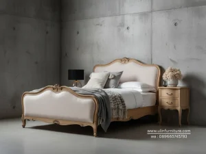 Tempat Tidur Kayu Jati Minimalis Klasik Ukiran