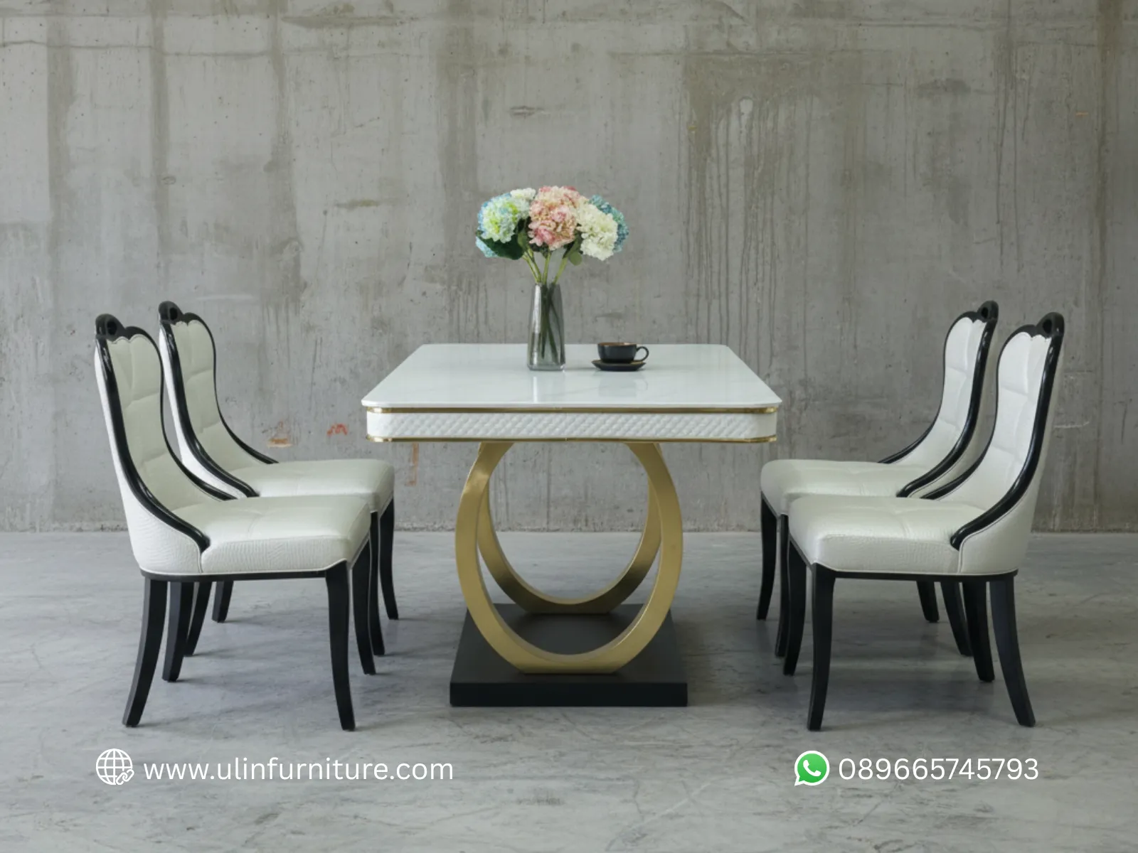 Meja Makan Marmer Minimalis Desain Elegan
