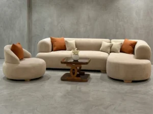 Set Sofa Tamu L Minimalis Modern Elegan Mewah
