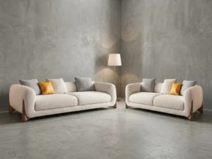 Set Sofa Tamu Minimalis Modern Boucle Terbaru