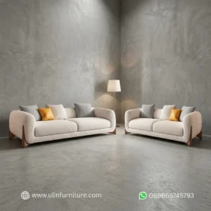 Set Sofa Tamu Minimalis Modern Boucle Terbaru