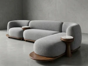 Sofa L Ruang Tamu Minimalis Gaya Japandi